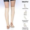 FOVERA Varicose Veins Compression Stockings (Below Knee), Open Toe knee length Sleeves for Swelling, Edema, Sore & Aching Legs, Pain Relief & Post Pregnancy, for Men & Women (Size - XL, 1 Pair) view 3