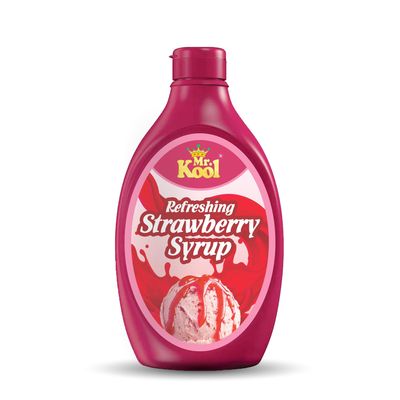 Mr. Kool Strawberry Syrup 450g | Premium Strawberry Flavored Dessert & Milkshake Syrup | Ideal for Ice Cream, Pancakes, Waffles & Mocktails | Rich Taste & Aroma, Pack -3