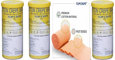 Cotton Top Crepe Bandage (Width 15 cm x 4 m Stretch Length) - PACK OF 3