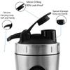 BURRDOFF [VISIBLE WINDOW Protein Shaker Bottle, Gym Shaker Steel Shaker Bottle Gym Shaker Bottle shaker bottles for protein shake gym protein shaker bottle (Silver) view 3