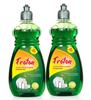 Froton Dishwash Liquid Yellow Lemon Dishwash liquid Gel Non Acidic Safe on Hands Pure Extract of Lemon Leaves No Residue Grease Cleaner For All Utensils (green, 500ml Pack of 2) view 1