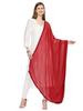 Alie NK SHOPPING woman Plain duppata free size cotton (Red) view 2