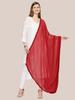 Alie NK SHOPPING woman Plain duppata free size cotton (Red) view 3