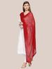 Alie NK SHOPPING woman Plain duppata free size cotton (Red) view 4