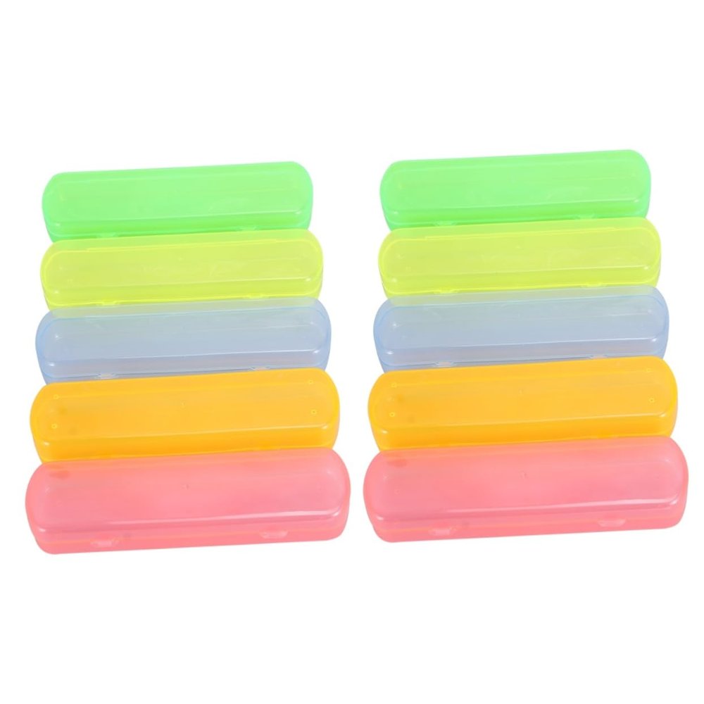 Cabilock 10 Pcs Toothbrushes Pp Toothbrush Holder Toothbrush Case Toothbrush Cover Travel Toothpaste