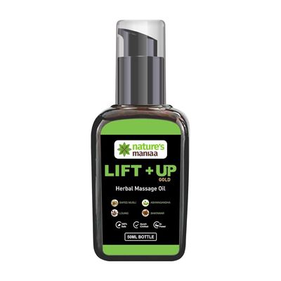 Nature Mania Herbals and Ayurvedic Lift Upp Massage Oil For Men | 50 ml Oil For Muscle Strength & Energy Pack of 1