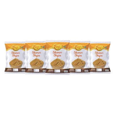 Mmaa's Veggie Authentic Bikaneri Bhujia Low Fat bikaneri bhujia sev Namkeen with Dew beans,gram flour and indian Spices||All time favourite indian snacks/Namkeen||Ready to eat Namken-1Kg*5Pack