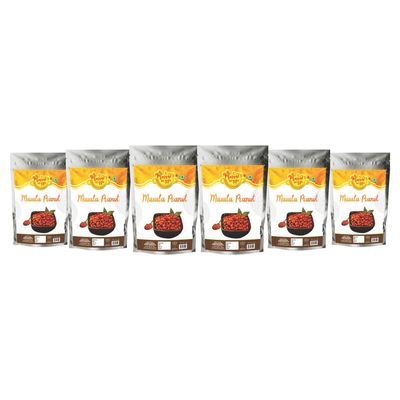 Mmaa's Veggie Deep Fried Raw Peanuts Groundnut Moongfali With Rich Goodness Of Healthy Mirch Masala | Healthy Yummy Fried Masala Mungfali||Moongfali Dana||Shengdana||Raw Masala nuts-900g*6Pack