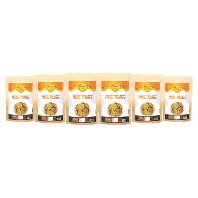 Mmaa's Veggie Authentic Healthy Methi Matthi | Mathri | Nimki | Evening Tea Time Snacks | Healthy | Crispy | Namkeen | Ready to eat | Occasion | Snacks | Festival | Preservatives Free-1Kg*6Pack