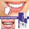 CALANDIS 1Pcs Toothpaste 30ml Plastic Purple Whitening Toothpaste Teeth Whitening Brightness Gum Repair view 4