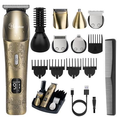 Hatteker Upgraded Beard Trimmer for Men Waterproof Cordless Hair Clipper Electric Razor Shaving Grooming Kit with Mustache Face Nose Body