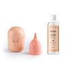 Ezcup Reusable Menstrual Cup for Women with an easy-to-use Portable Sterilising Container,100% Medical Grade Silicone+Menstrual Cup Wash -100 ml with Aloe vera, Neem & Tea tree oil. (REGULAR+WASH) view 1