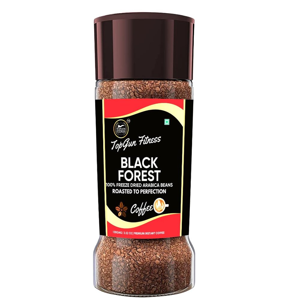 Arabica Coffee|100% Freeze Dried| Dark Roasted to perfection |100g (flavour -Black Forest)