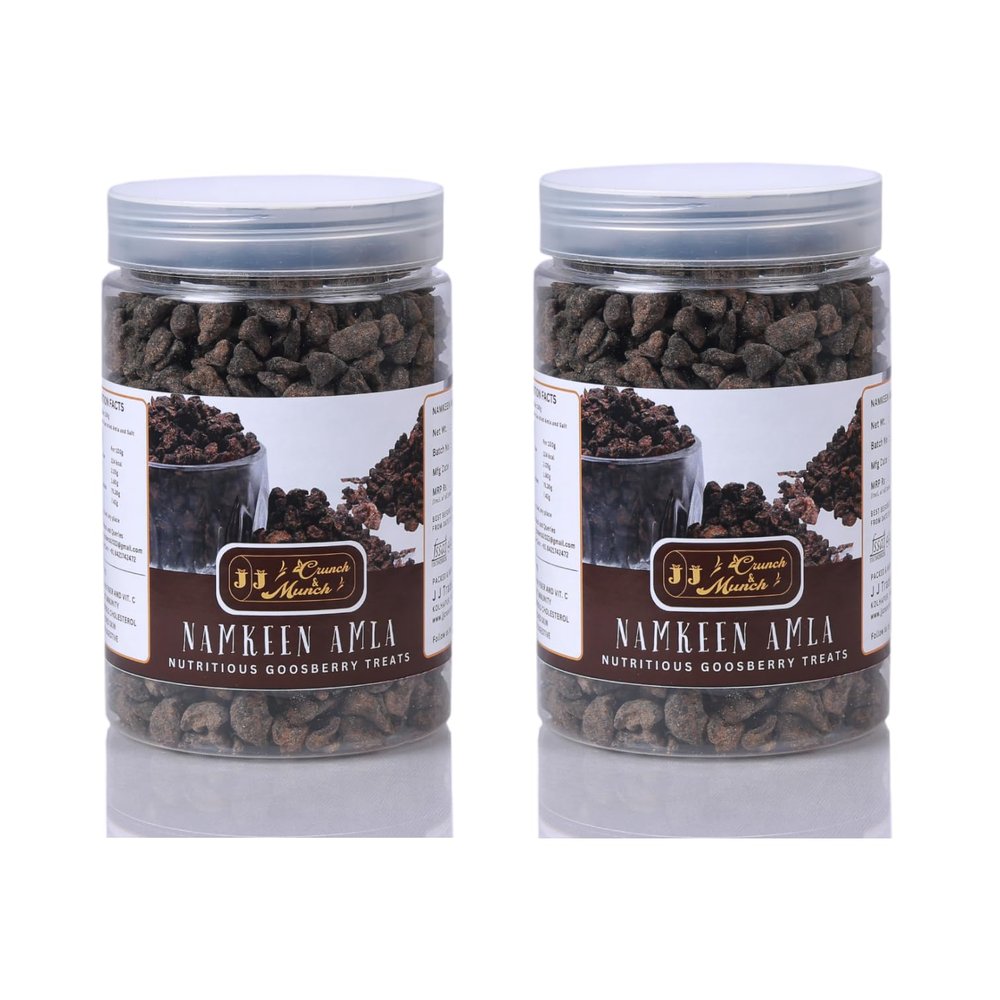 J J crunch N munch Dried Amla Pachak | Salted Amla | Awla Supari | Indian Gooseberry, Sukha Amla | Namkeen Amla | Healthy Dried Mouth Freshener Jar (700)
