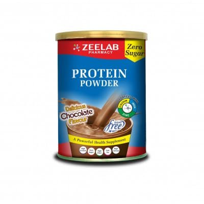 Zeelab Protein Powder 200g | Zero Sugar Nutrition Protein Drink | Delicious Chocolate Flavour | Fortified with Calcium, Iron and Zinc