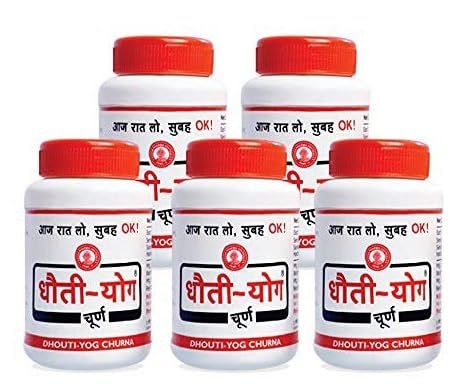 Dhouti-Yog Churna  Ayurvedic Herbal Powder for Improved Digestion, Detoxification, and Constipation Relief 90gm (Pack of 5)