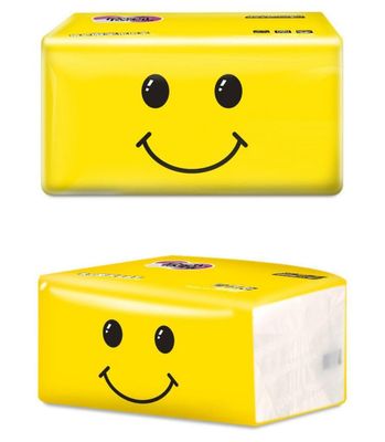 DCELLA Facial Tissue Soft, Tissue Paper Napkins | Table Top | Plain (Pack of 2, Yellow), 4 Ply 600 Tissue in 2 Boxes