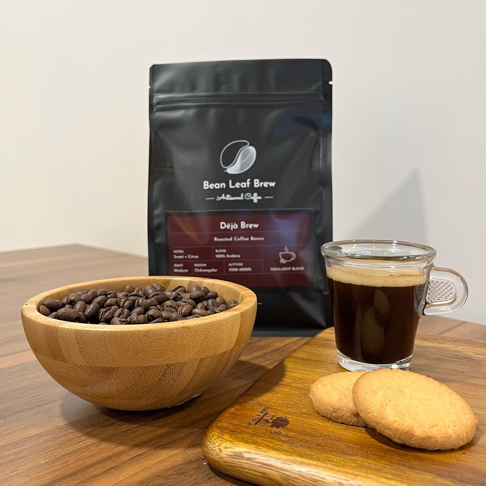 Bean Leaf Brew |Whole Roasted Bean|Deja Brew| Indulgent Blend |Medium Roast| 250 GM(Whole Roasted Beans)