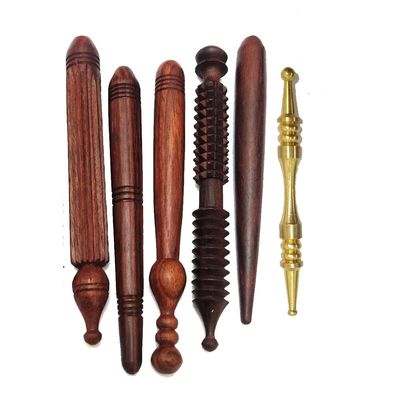 AB CRAFT Wooden Acupressure Massager Sticks for Acupressure Points Jimmy Thai Massager Hand and Foot Massager Sticks/Pack of 6