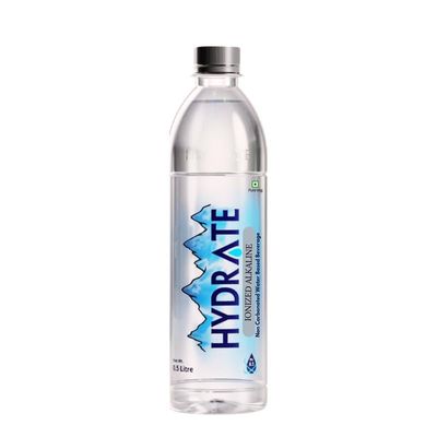 Hydrate Alkaline Water | Pack of 30, 500 Ml Each | 8.5 pH Ionized Water with Essential Minerals | Boosts Hydration, Energy & Metabolism | Reduces Acidity & Fatigue | Improves Digestion & Skin Health