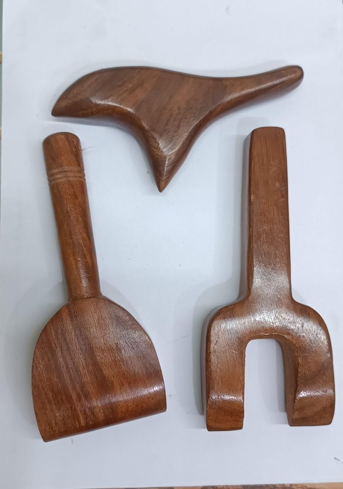 AB CRAFT Manual Body Massage Tool Handheld Massager (Hammer Massage Tools) $ Wooden Tools Therapy Set of 3