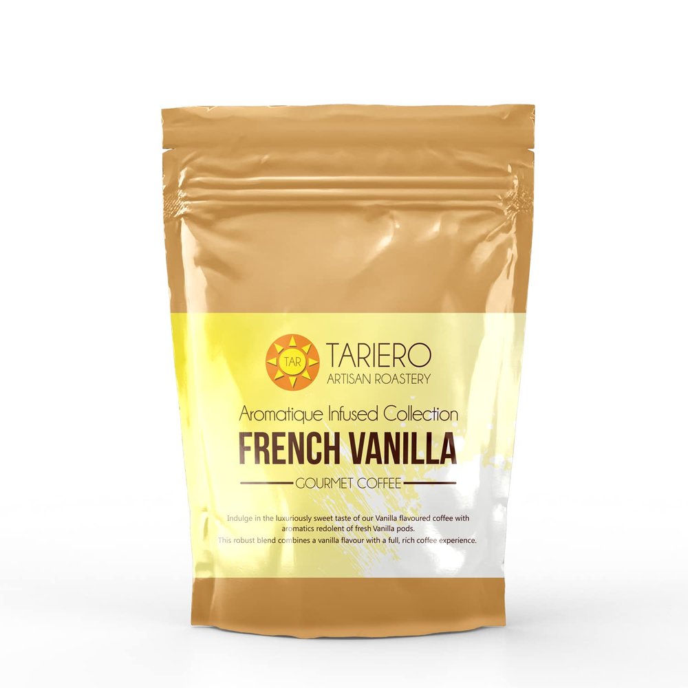 Tariero French Vanilla Gourmet Coffee (Espresso Grind) | Flavoured Coffee - Medium Roast, Pack of 5 100g