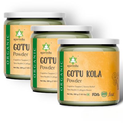 Ayurvedix Organic Gotu Kola/Centella Asiatica/Mandupakarni/Brahmi Powder - 200gm - Ayurvedic Herb for The Brain and Nervous System (3)