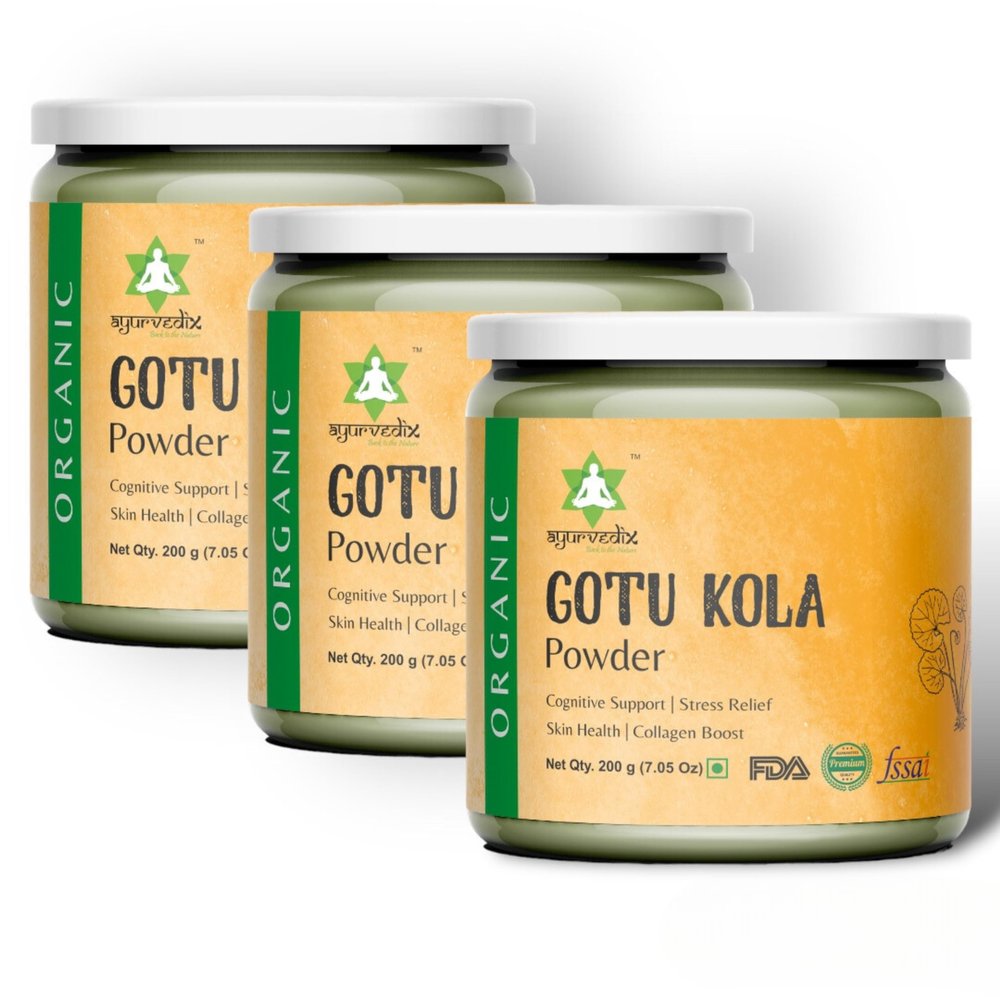 Ayurvedix Organic Gotu Kola/Centella Asiatica/Mandupakarni/Brahmi Powder - 200gm - Ayurvedic Herb for The Brain and Nervous System (3)