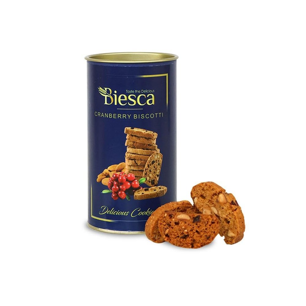 Biesca Premium Handmade Cranberry Biscotti Cookies with Butter 135g, Delicious and Crunchy, Nut Biscotti Cookie, Maida and Preservatives Free, Flavorful Healthy Snack