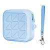 Adorila Sanitary Napkin Storage Bag, Silicone Period Bag with Wrist Strap, Portable Menstrual Cup Pouch for Teen Girls Women (Blue) view 1