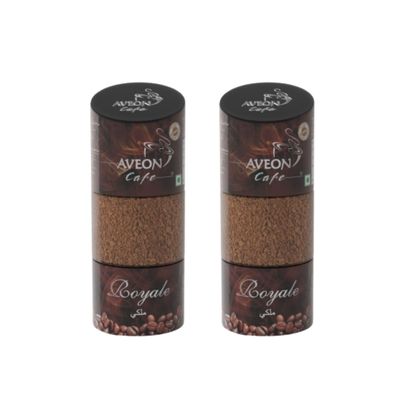 Aveon Cafe Royale Instant Coffee - 2 x 100g Jars | Premium Freeze-Dried Blend | Rich Aroma & Smooth Flavor | 100% Arabica & Robusta | Quick Brew Coffee for Coffee Lovers