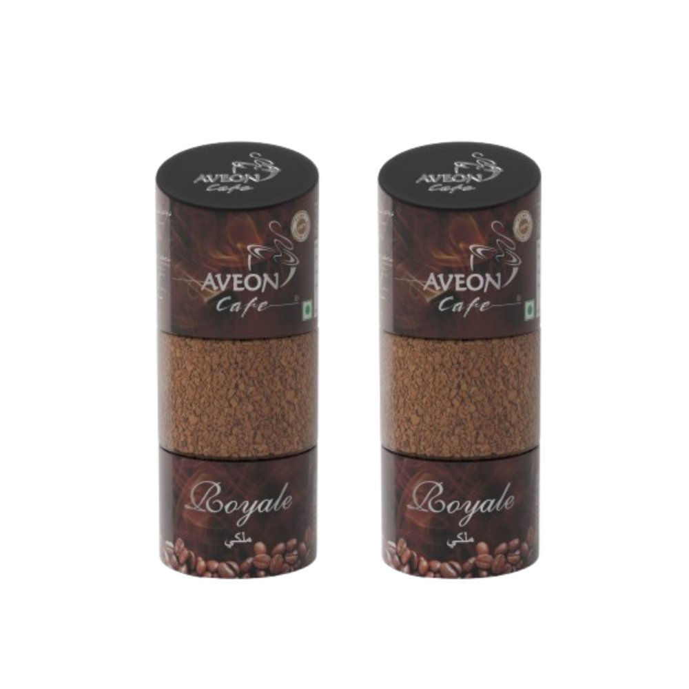 Aveon Cafe Royale Instant Coffee - 2 x 100g Jars | Premium Freeze-Dried Blend | Rich Aroma & Smooth Flavor | 100% Arabica & Robusta | Quick Brew Coffee for Coffee Lovers