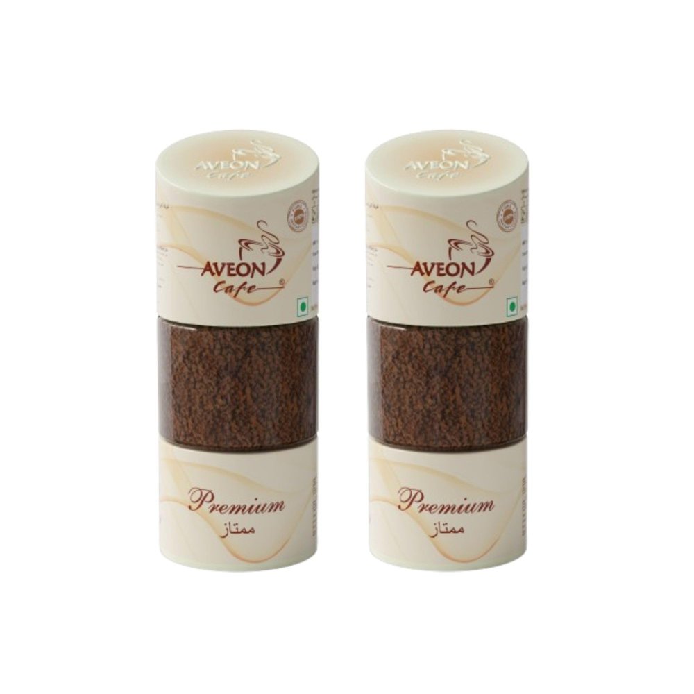 Aveon Cafe Premium Instant Coffee - 100g Jar (Pack of 2) | Finely Agglomerated Coffee Blend | Rich Aroma & Smooth Flavor | Crafted with 100% Arabica & Robusta | Instant Coffee Perfection