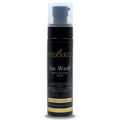 Veraku Sac Wash (Men's Intimate Wash-100 ML) | pH Balanced | Odour Control & Anti-Bacterial | Natural Ingredients