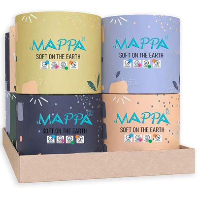 MAPPA 2 Ply Toilet Paper Rolls - Bulk Pack of 60 (150 Sheets/Roll, 9000 Total Sheets) | Soft Bathroom Tissue
