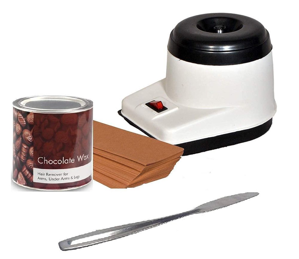 ELRINZA Women Wax Heater Machine, Hot Chocolate Wax Cream 70Wax Strips And Knife, Hair Removal Waxing Kit Combo, Pack of 1