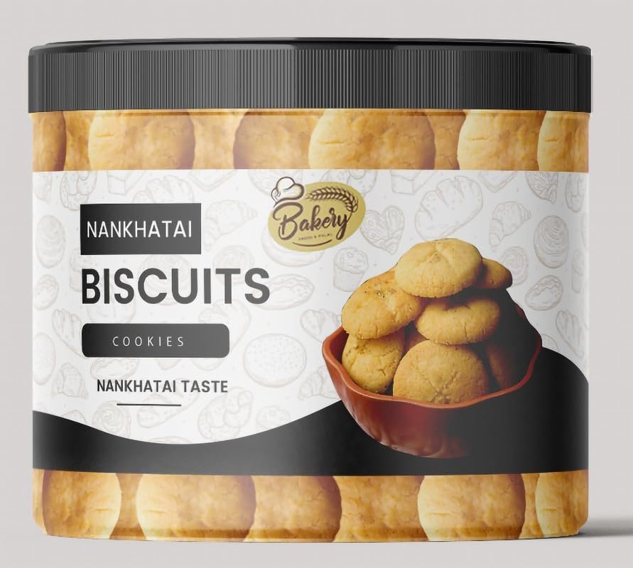 THE HERB PLANET Homemade Taste Nankhatai Cookies | Biscuits | Tasty and Healthy | 550 Gms
