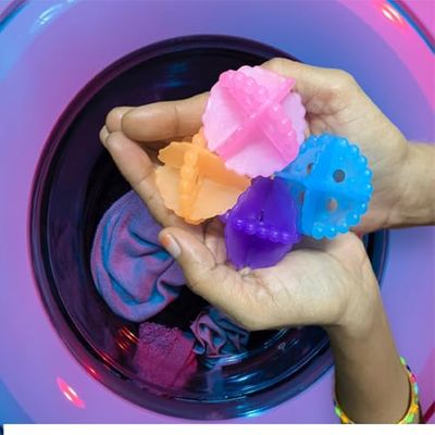 samala Washer Balls Magic Eco-Friendly Laundry Scrubbing Balls, Solid Colorful Laundry Washing Balls Enhance Your Machine Cleaning Balls in(Pack of 8) Pieces