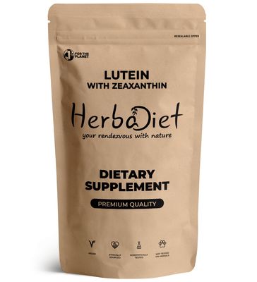 Herbadiet Lutein Powder|50 Gram|Marigold Extract Powder 20% Lutein With Zeaxanthin|Antioxidant,Eye&Vision Health