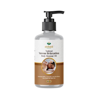 AMBANI HEALTH CARE Body Massage Oil for Stress Relief & Relaxation I Heals and Hydrates dry skin I Pure & Natural I Pain Relief I Soothing and Distressing I Suitable for All Skin Types (200ML)