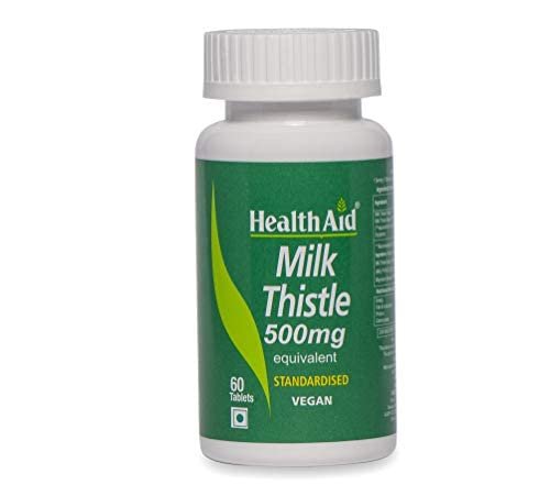 HealthAid Milk Thistle  Liver Support Supplement with Antioxidant Benefits | Supports Liver Cleansing & Healthy Function | For Men & Women  60 Vegan Tablets(Pack of 4)