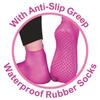 MEDIBAR Anti Heel Full Length Waterproof Rubber Socks Moisturizing Silicon Heel Peny Socks Pain Relief Foot Care Protector For Men & Women - (Size-Large)(9-10-11) Pink Pack of 5 view 2
