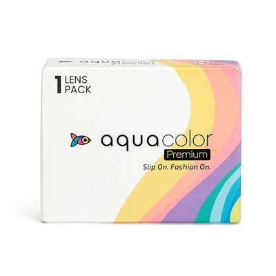 Aquacolor Monthly Disposable Premium - 1 Lens Pack (-1 Power, Spicy Grey Color)