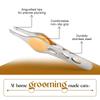 FOLELLO Square Tip Tweezer/Plucker with Rubber Grip, Suitable for Eyebrows, Upper Lips & Small hairs (Golden), Precision Tweezers for Home & Professional Use, Unisex Hair Plucker for Facial Hair view 3