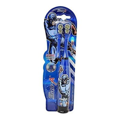Nns Kids Cartoon Printed Electric Toothbrush Extra Soft Electric, Battery-Powered Toothbrush Ideal For Kids And Children (Blue), 1 Piece