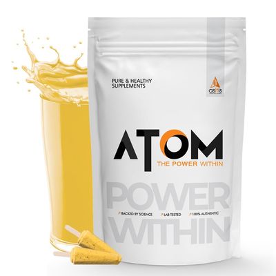 AS-IT-IS ATOM Whey Protein 1kg | 27g protein | Isolate & Concentrate | Mawa Malai | USA Labdoor Certified | With Digestive Enzymes for better absorption