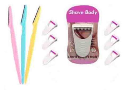 Heeva Creation Professional Combo of Eyebrow/Facial razor and Body Shave Razor For Women Body Razors.(Combo Of 9).