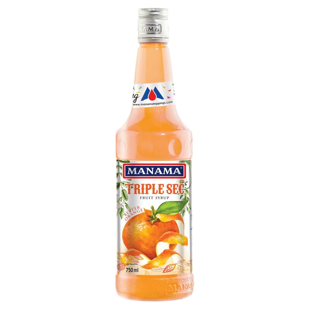 Manama Triple Sec Syrup Mixer for Mocktails and Cocktails, 750ML