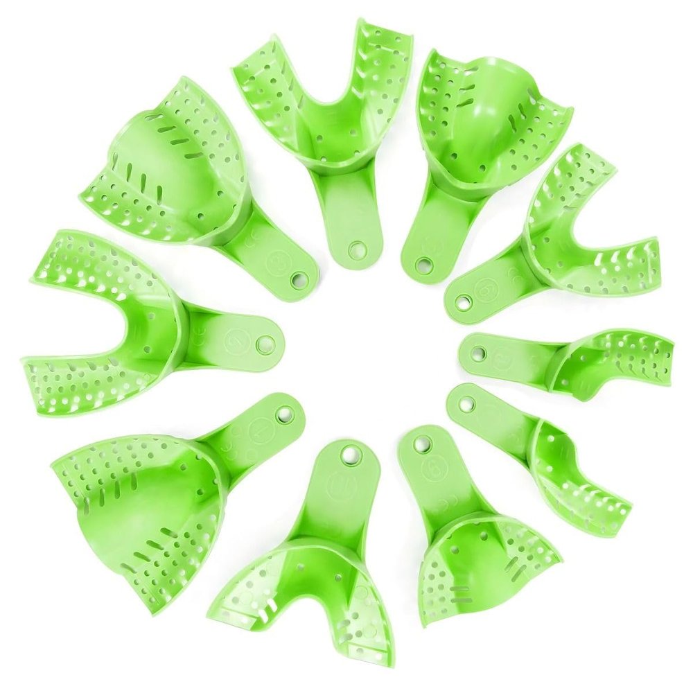 Dental Plastic Impression Tray U0L0 - U4L4 Full Set 10 Pieces | Set Of 2 Packs | Plastic Impression Tray Full Set