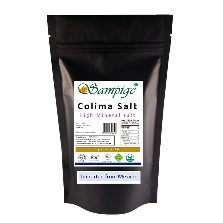 Sampige Colima Essence: Sampige Premium Sea Salt|Coastal Harmony| Colima Salt|IMPORTED FROM MEXICO|2 LB ~907 g